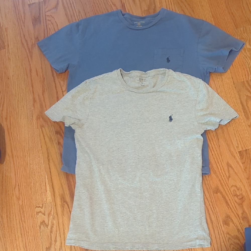 Ralph Lauren Blue and Gray T-Shirt Duo Size Small